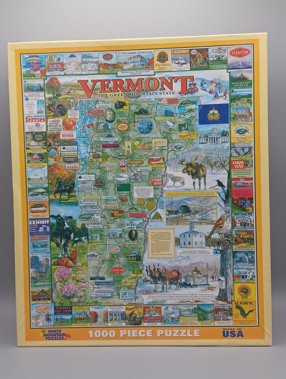 White Mountain Vermont Puzzle Complete
